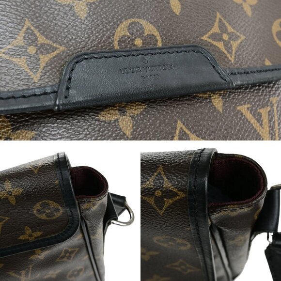LOUIS VUITTON Bass PM Shoulder Bag Monogram Macassar Brown Black M56717 18YG828 - Picture 5 of 14